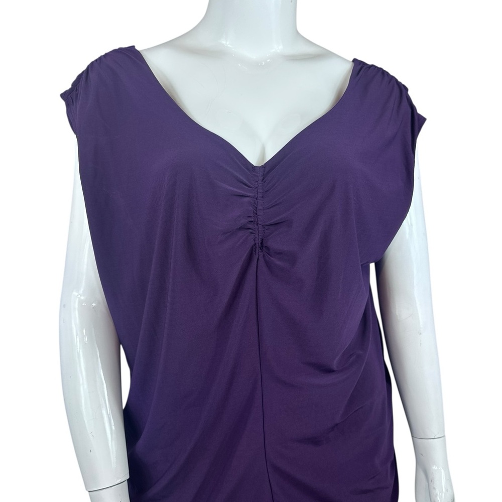 Torrid sleeveless purple top with gathers size 5-5X/28